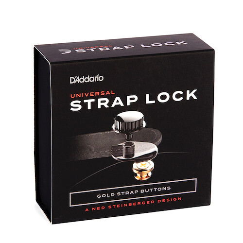 D'Addario Universal Strap Lock System; Gold (PW-SLS-03)