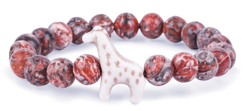 Fahlo Trek Giraffe Tracking Bracelet - Sahara Stone