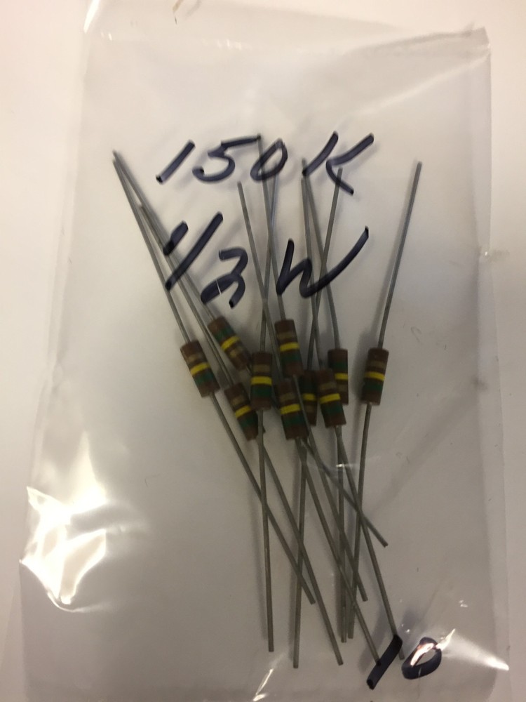 150K 1/2 WATT CARBON COMPOSITION RESISTORS 10 PCS NOS