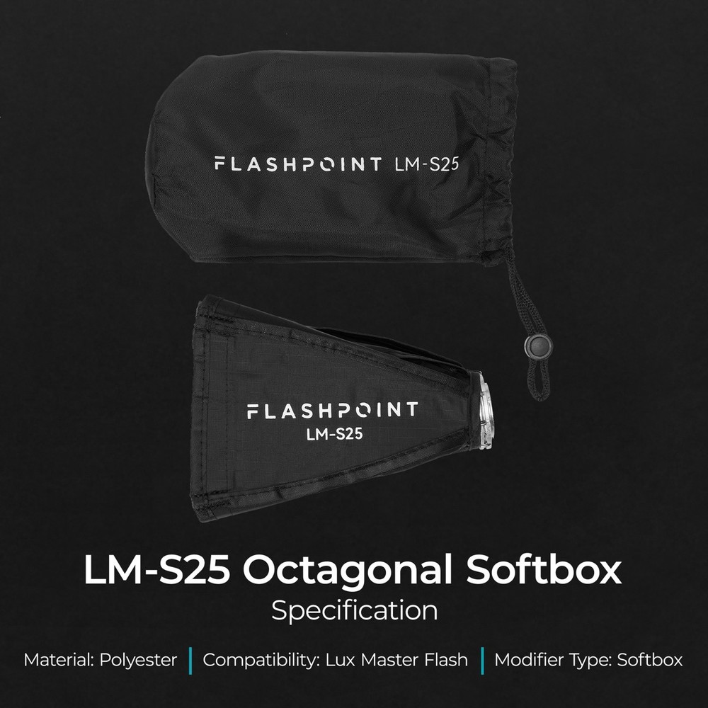 Flashpoint LM-S25 Octagonal Softbox for Lux Master Flash