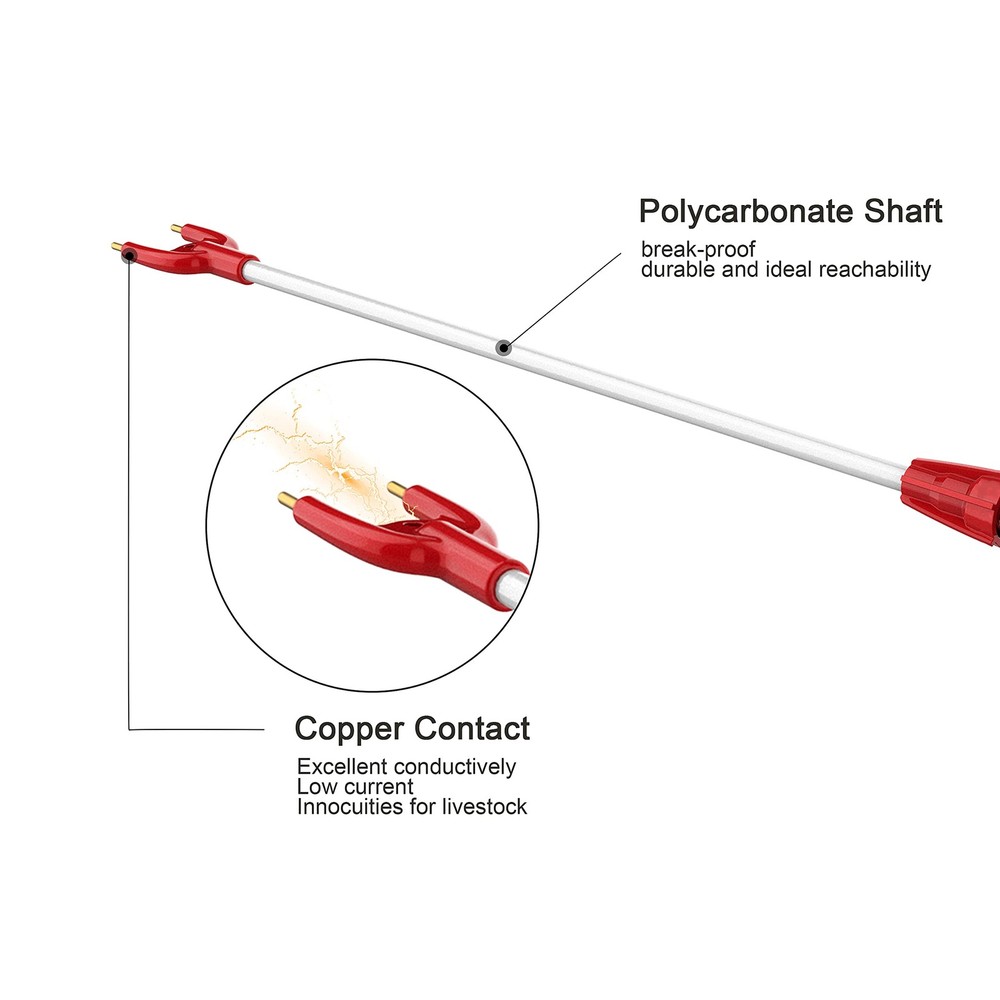 Rechargeable Electric Cattle Prod 44" Waterproof Stick