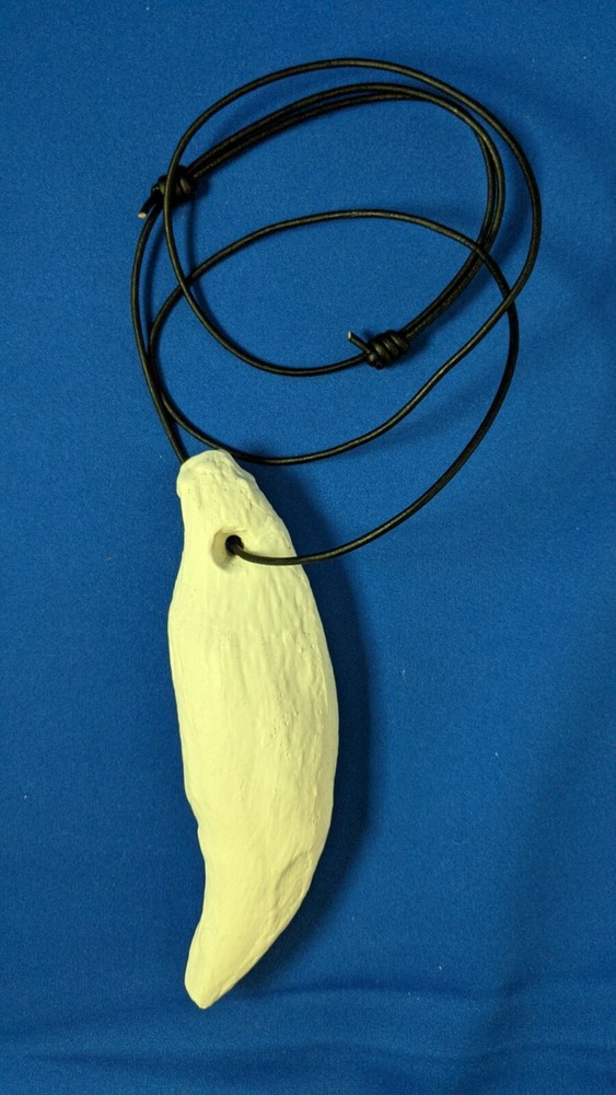 Grizzly Bear Tooth Necklace 3D Printed Handpainted