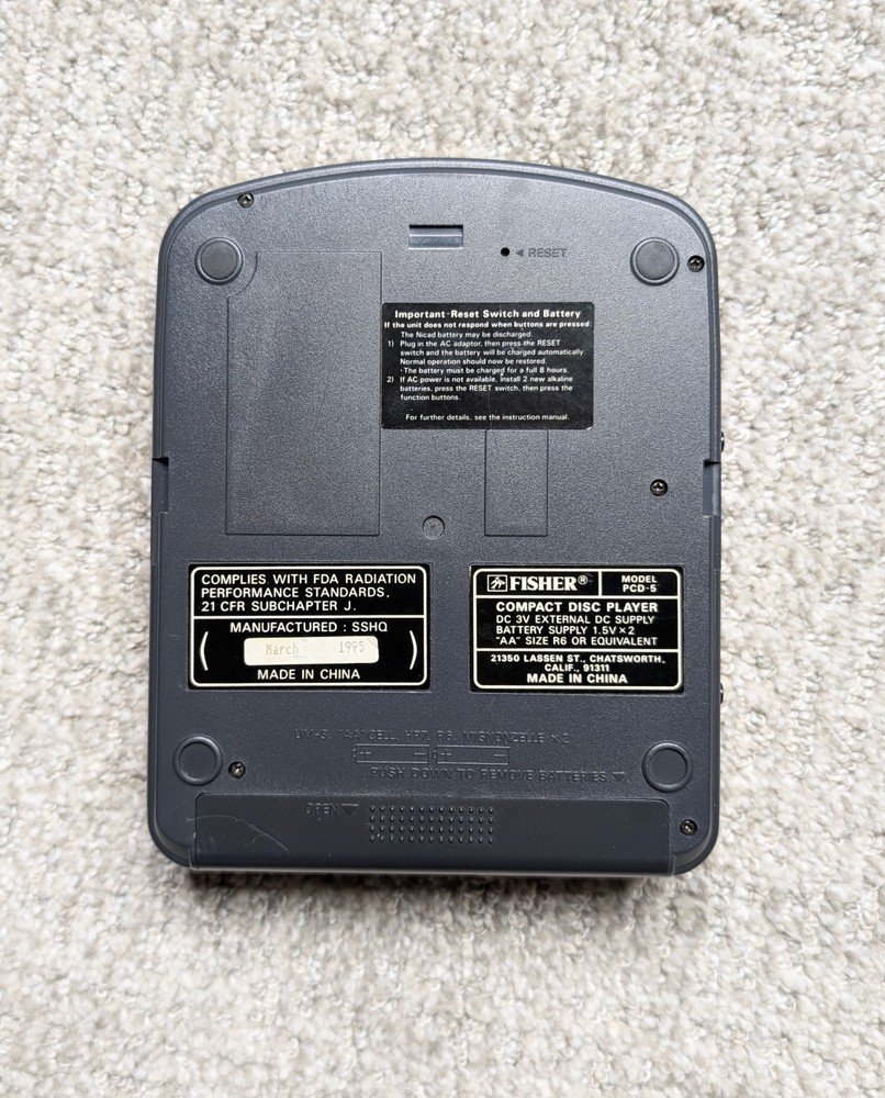 Fisher Opti Trac Compact Disc Player PCD-5 Electronic Equalization System Works