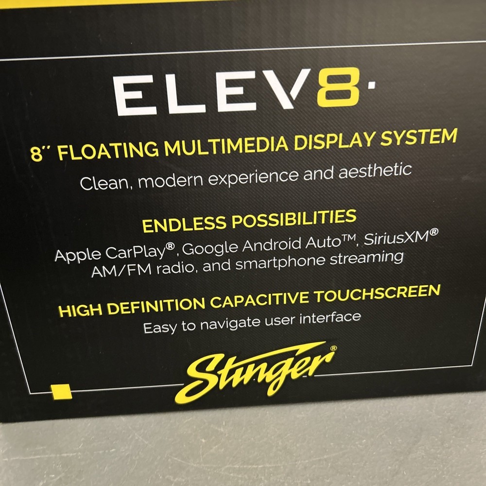 Stinger ELEV8 UN-1880 8" Touchscreen Multimedia Receiver/ Display System