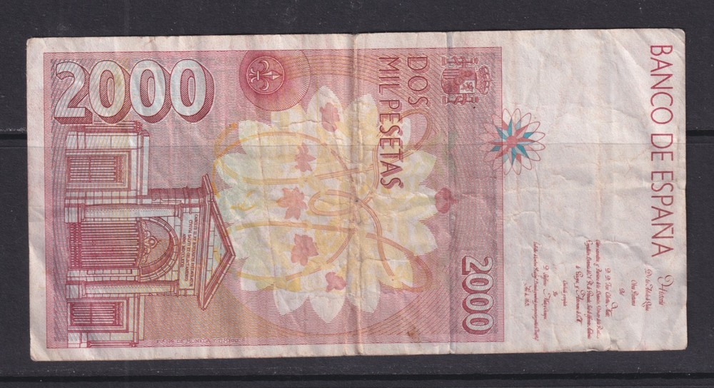 SPAIN - 1992 2000 Peseta Circulated Banknote