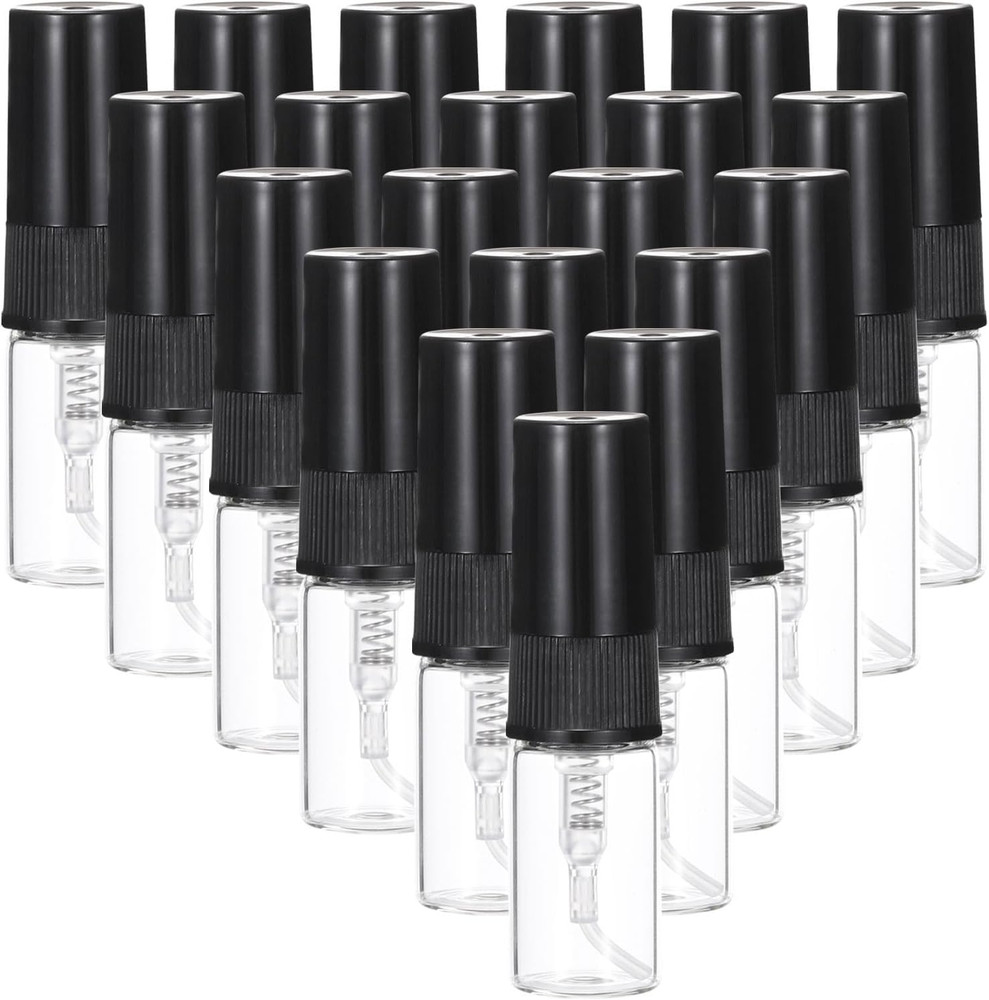 PATIKIL 2Ml Glass Mini Perfume Sample Bottles, 20 Pcs Fine Mist Refillable Empty