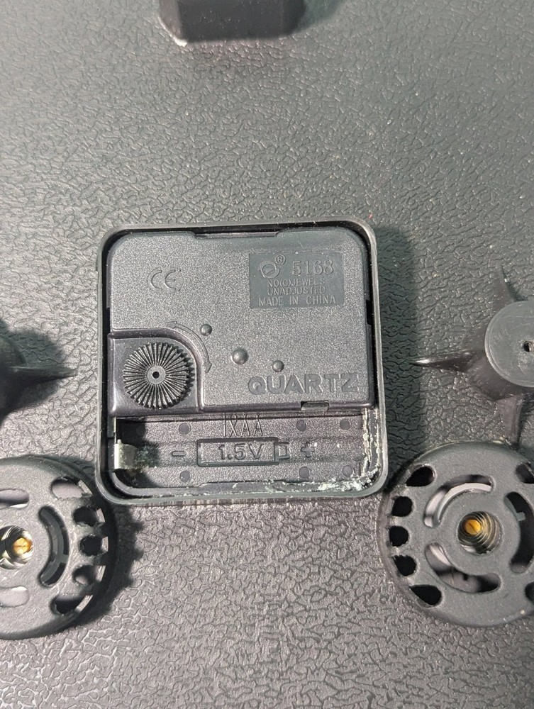 Sky Timer Black & Gray Hanging Wall Clock 13" Round Tested Working