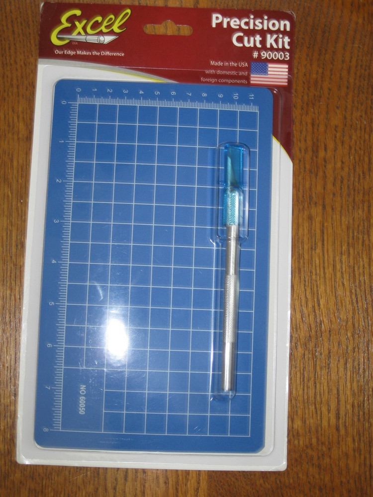 Excel Precision Cut Kit (9" x 5.5" 2-sided Cutting Mat + Knife) 2 pc 90003