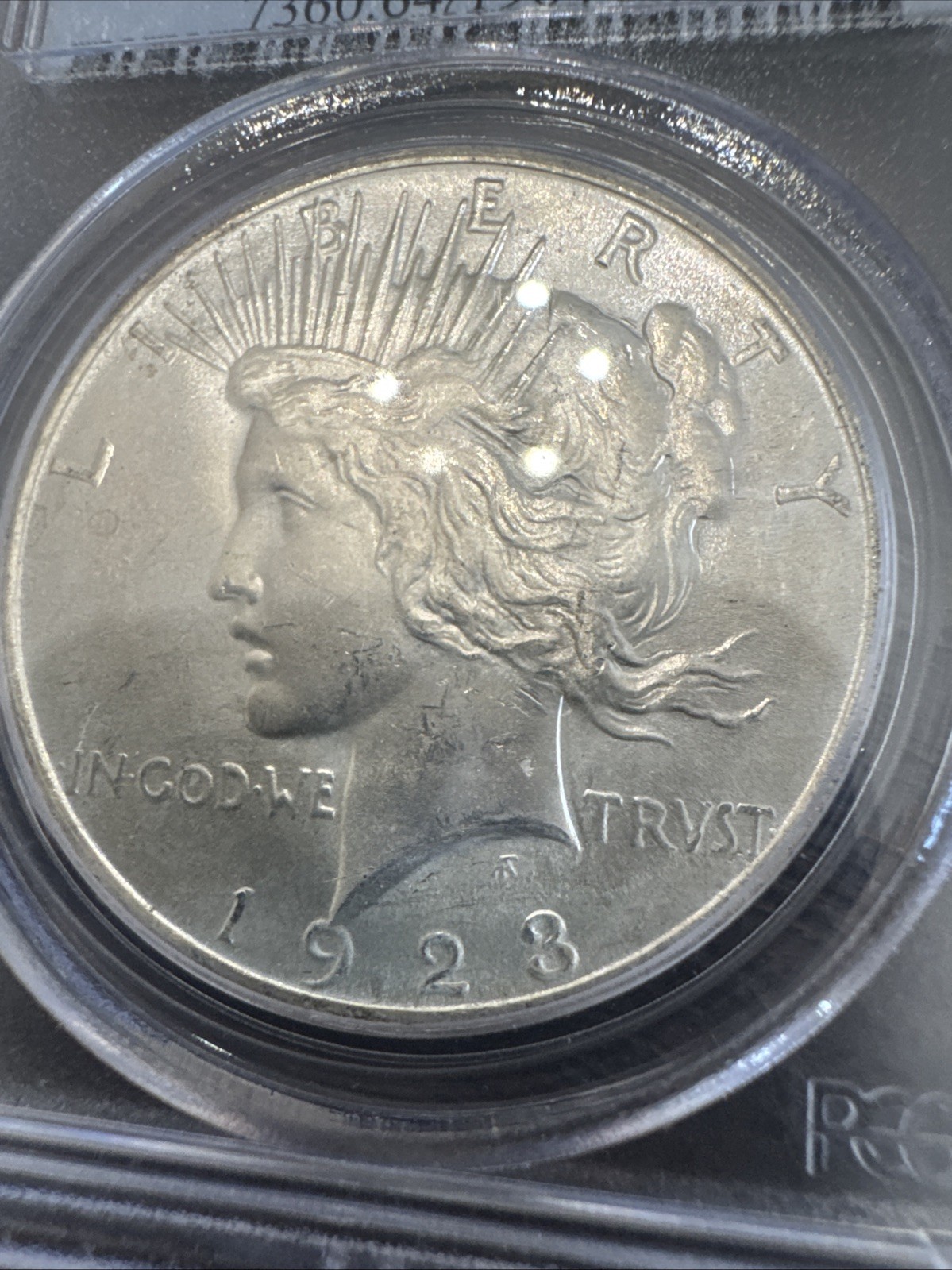 Peace Silver Dollar 1923 - 90% Silver Verified - PCGS MS64