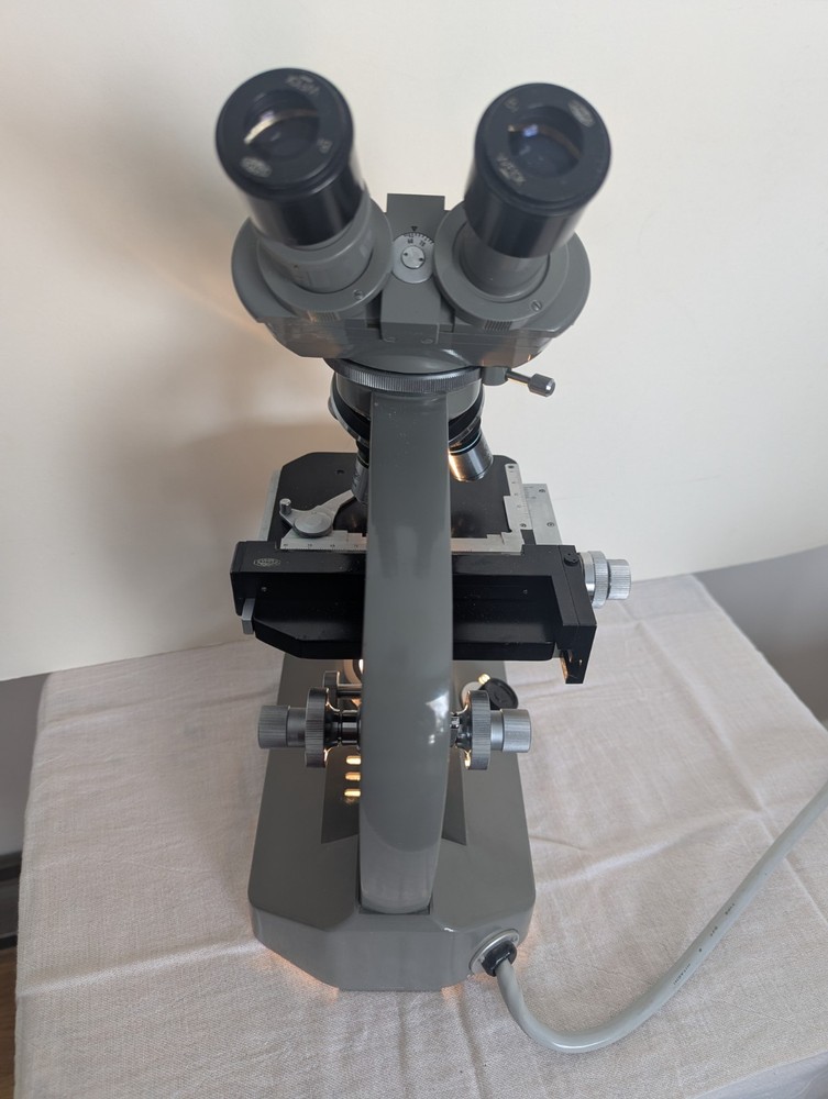 Vintage Olympus KHC Microscope Tokyo Japan with Illuminator Lab Ready