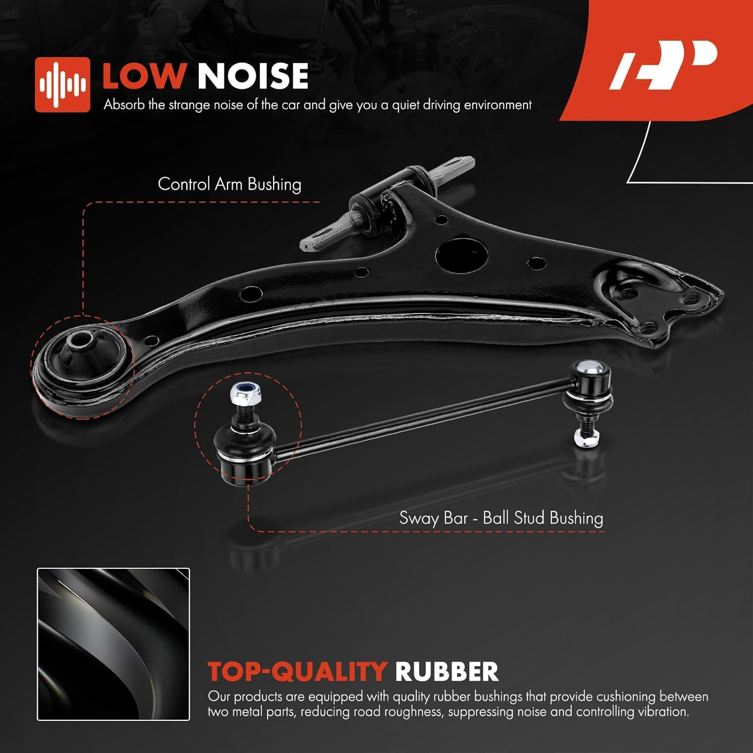 Set of 14 Front Suspension Control Arm Tie Rod Sway Toyota Camry Hybrid 2007-11