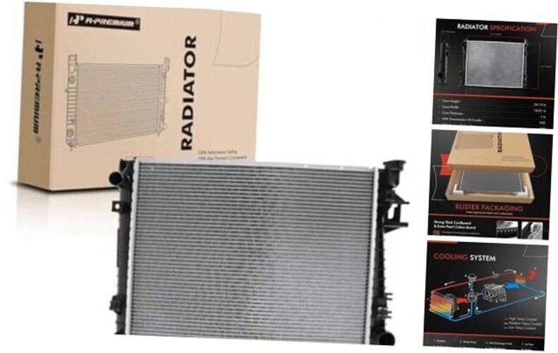 Engine Coolant Radiator Assembly - Compatible with Dodge Ram 1500 2004-2008
