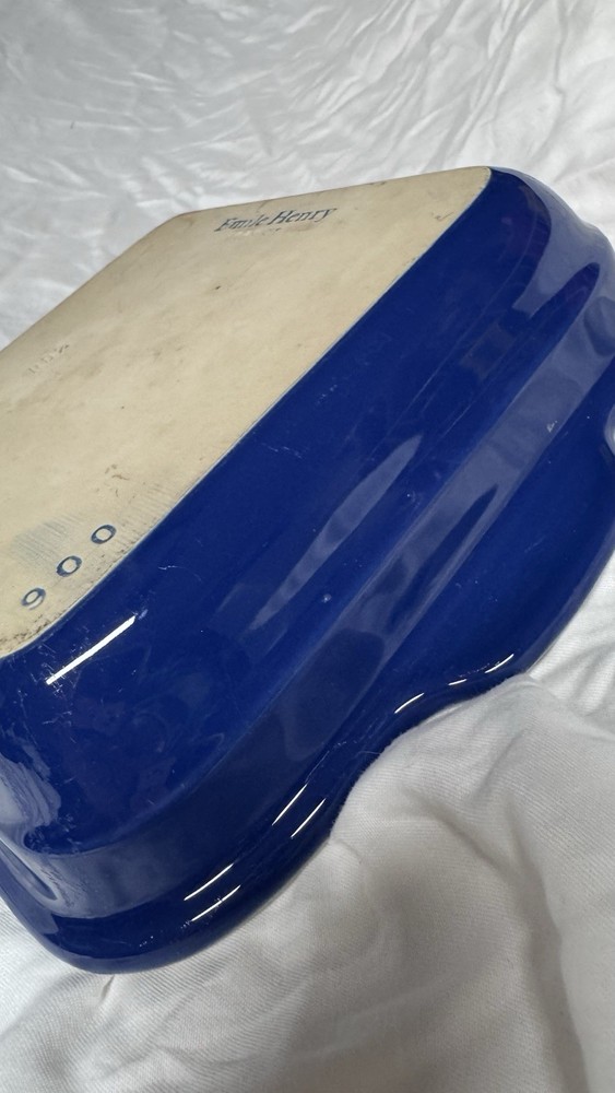 Emile Henry Twilight Blue Square Baking Dish 8" x 8" Pristine !