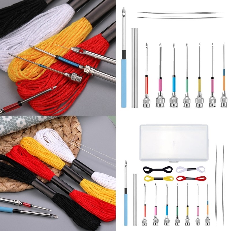 Felting Needle, Wool Felt Tool Stitches Punch Needle with Handle for Wool Craft