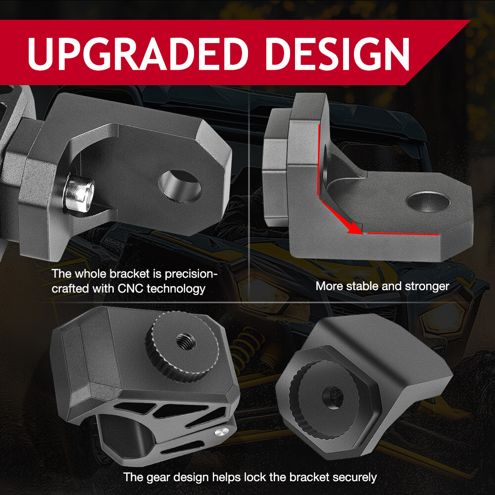 For CFMOTO UFORCE 600 1000 UTV Whip Light Mount Clamp Bracket Pro-fit Cage 1PC