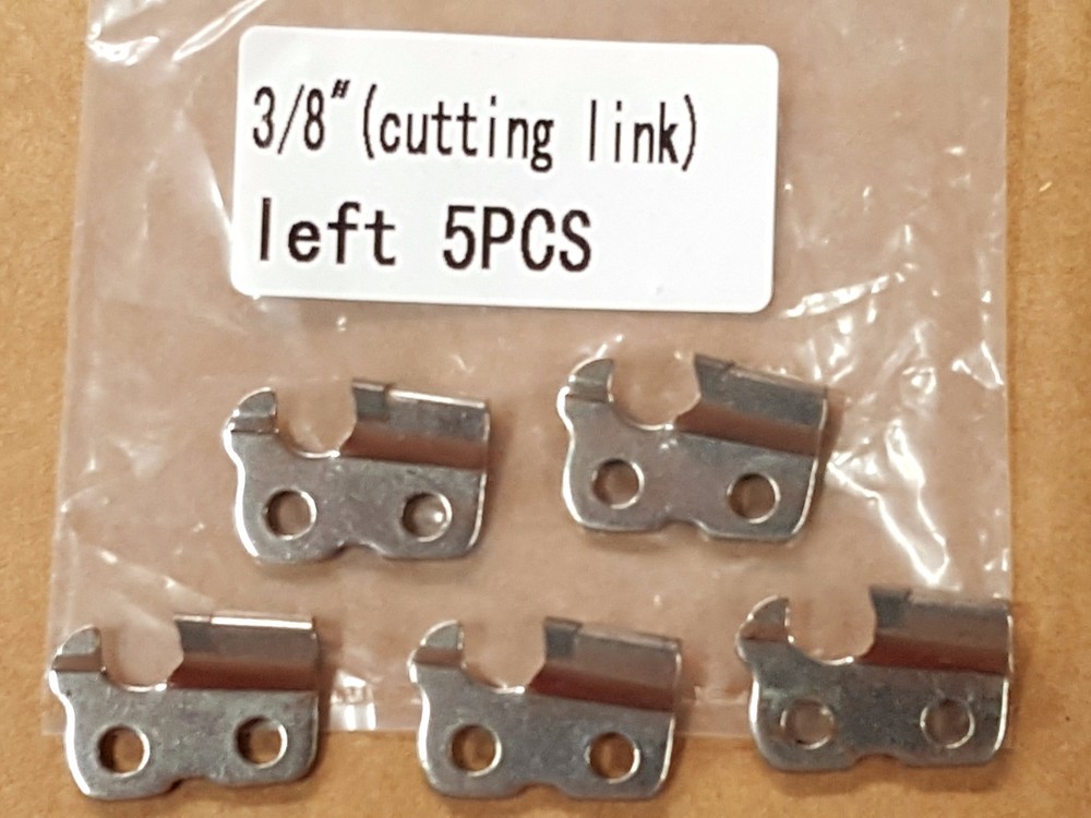 3/8" *Solid Carbide* Chainsaw Link Repair Set - 5pc x LEFT Side Semi-Chisel