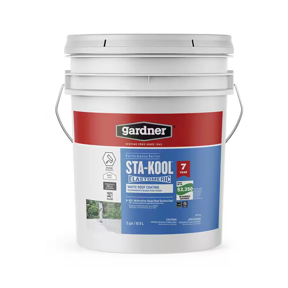 5 Gal. Sta-Kool Elastomeric White Reflective Roof Coating