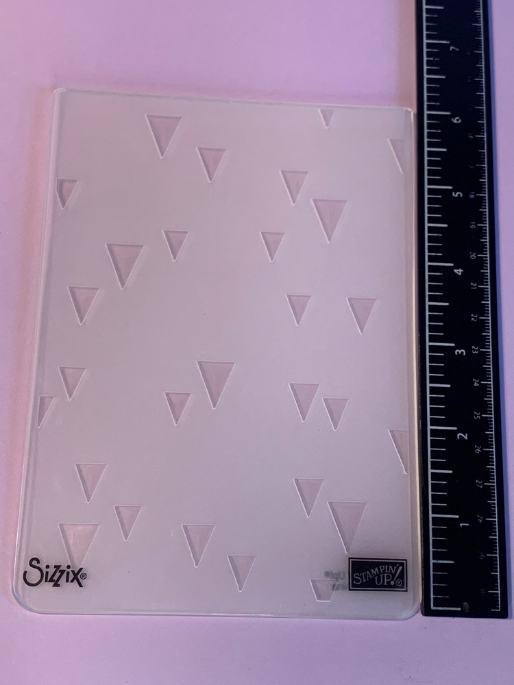 Stampin Up Falling Triangles Embossing Folder 4.5x6 Sizzix Craft Template