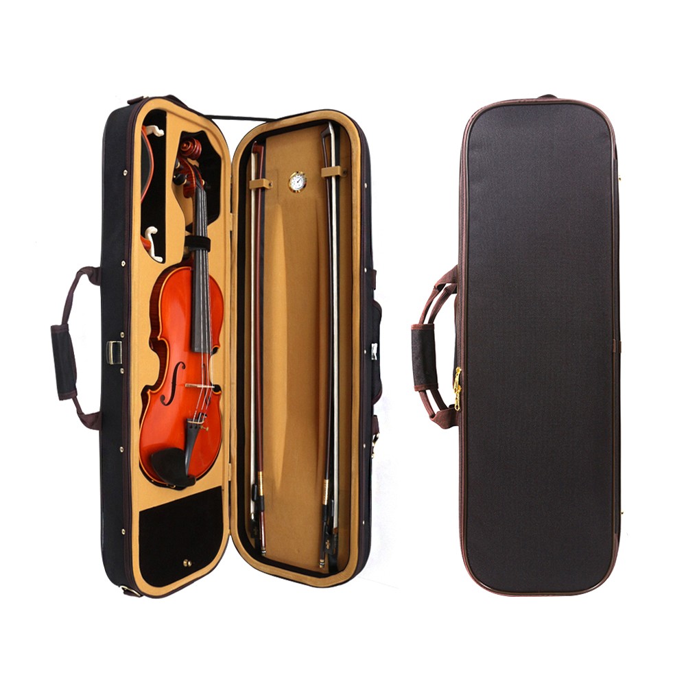 4/4 full size Violin Case with Backpack Strap Lightweight Hard shell Travel Case