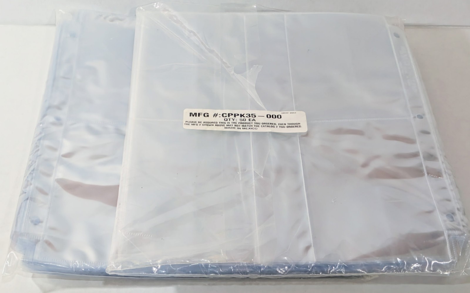 50 Sheets Loose Leaf 5 Pocket Photo Album Sleeves For 3 Ring Binder