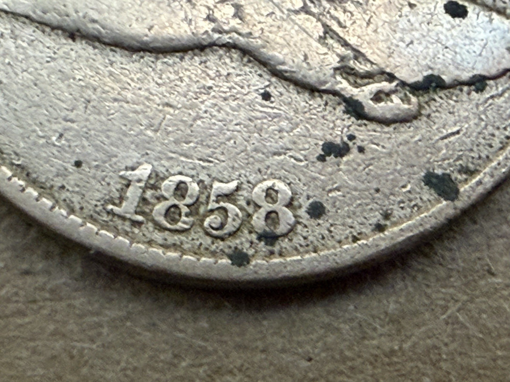 1858/7 Overdate Flying Eagle Cent 1c One Cent