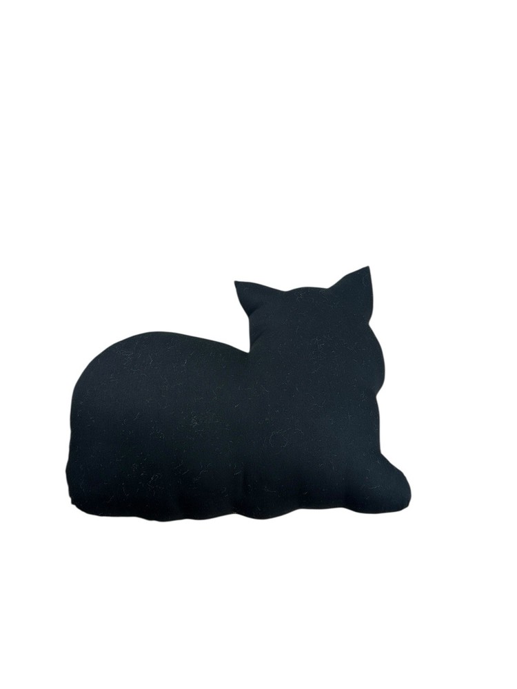 Hand Made Cat Pillow Mola Kuna Black Multicolor