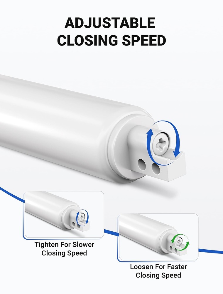 Automatic Storm Door Closer, Pneumatic Screen Door Closer with Adjustable Clo...