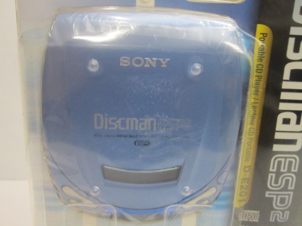 New Sealed SONY Discman Walkman ESP2 Blue D-201 CD PLAYER