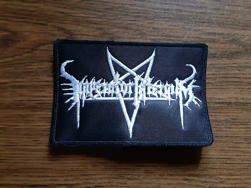 IMPERATOR INFERNUM,SEW ON WHITE EMBROIDERED PATCH