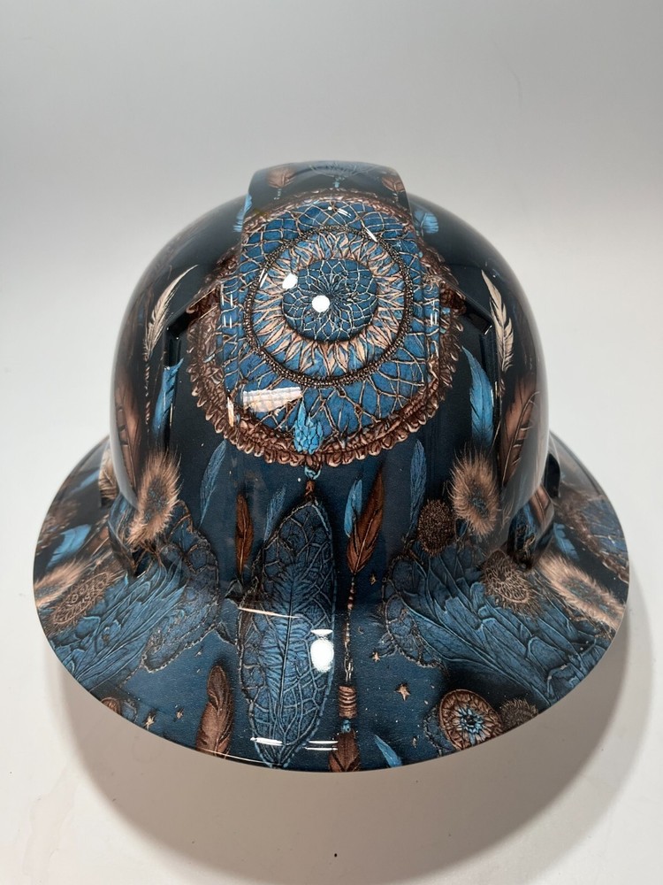 New Full Brim Hard Hat Custom Hydro Dipped DREAM CATCHER