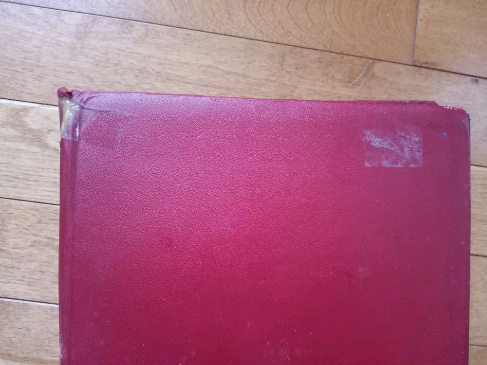 Red Stamp album Stock book Vintage