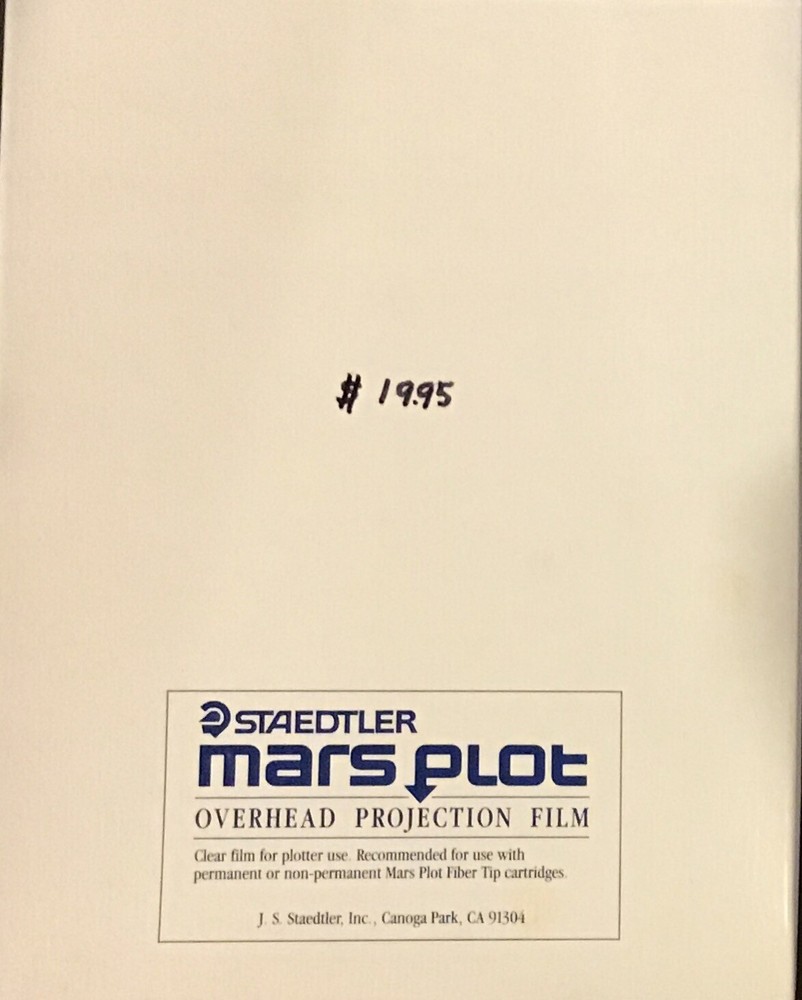 Staedtler Mars Plot Overhead Projection Film #937 811SCL Long Drive