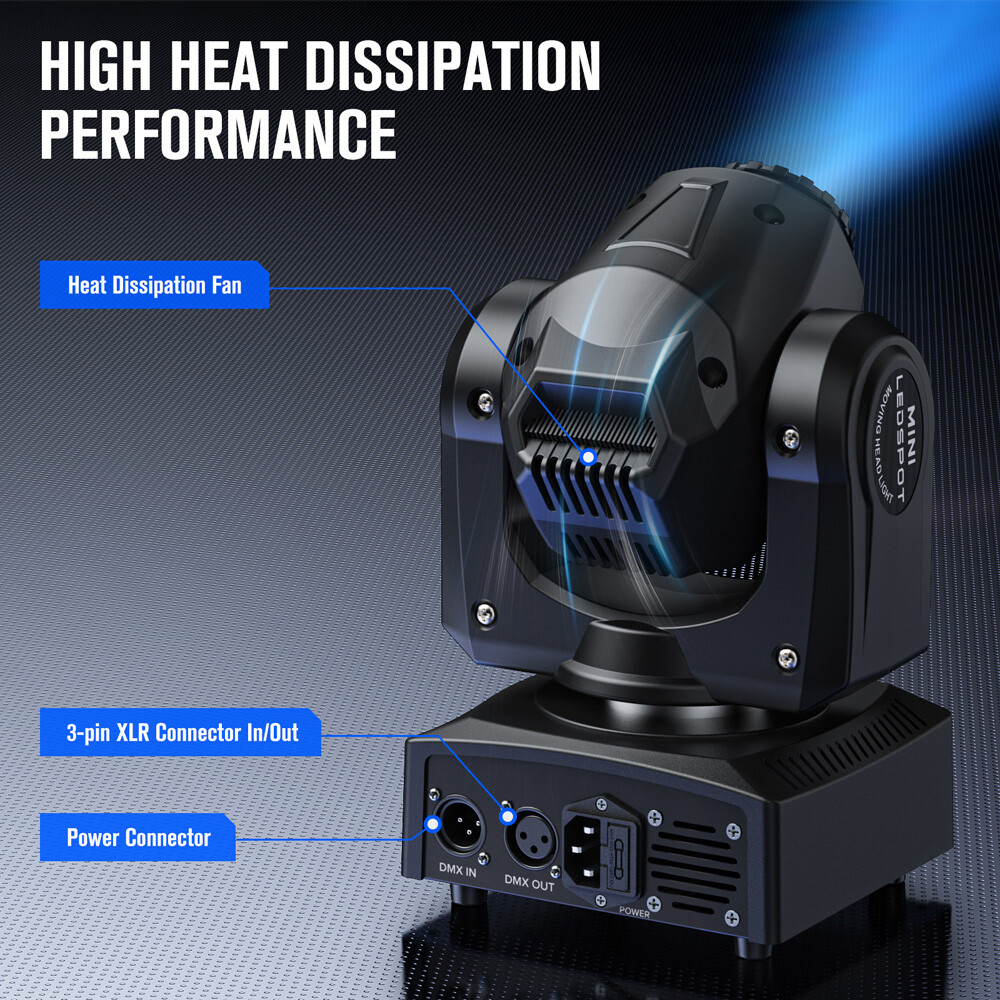 150W Moving Head Light 8Pattern LED Beam RGBW Strobe DMX DJ Disco Stage Lighting
