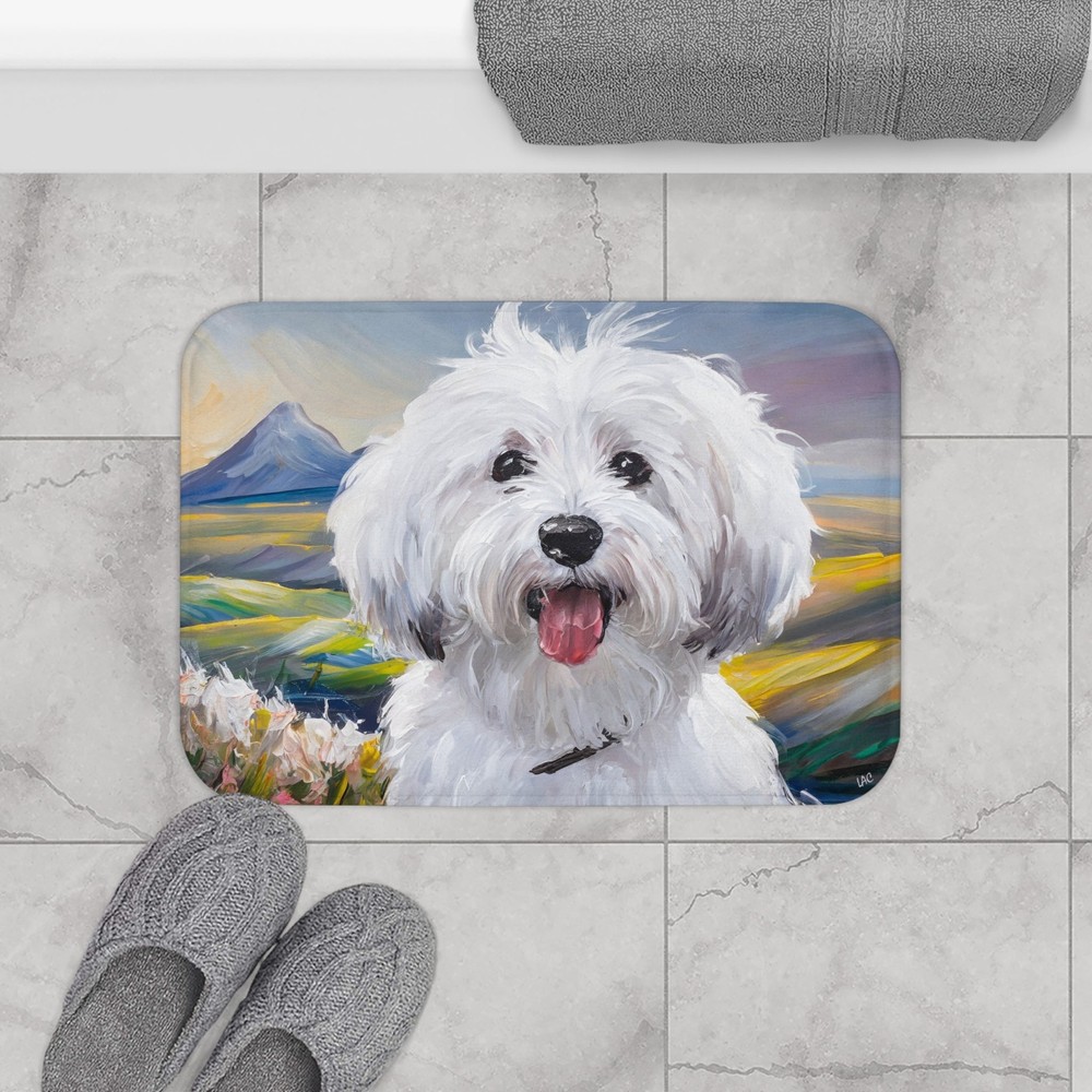 Coton Tulear Bathroom Rug Mat -