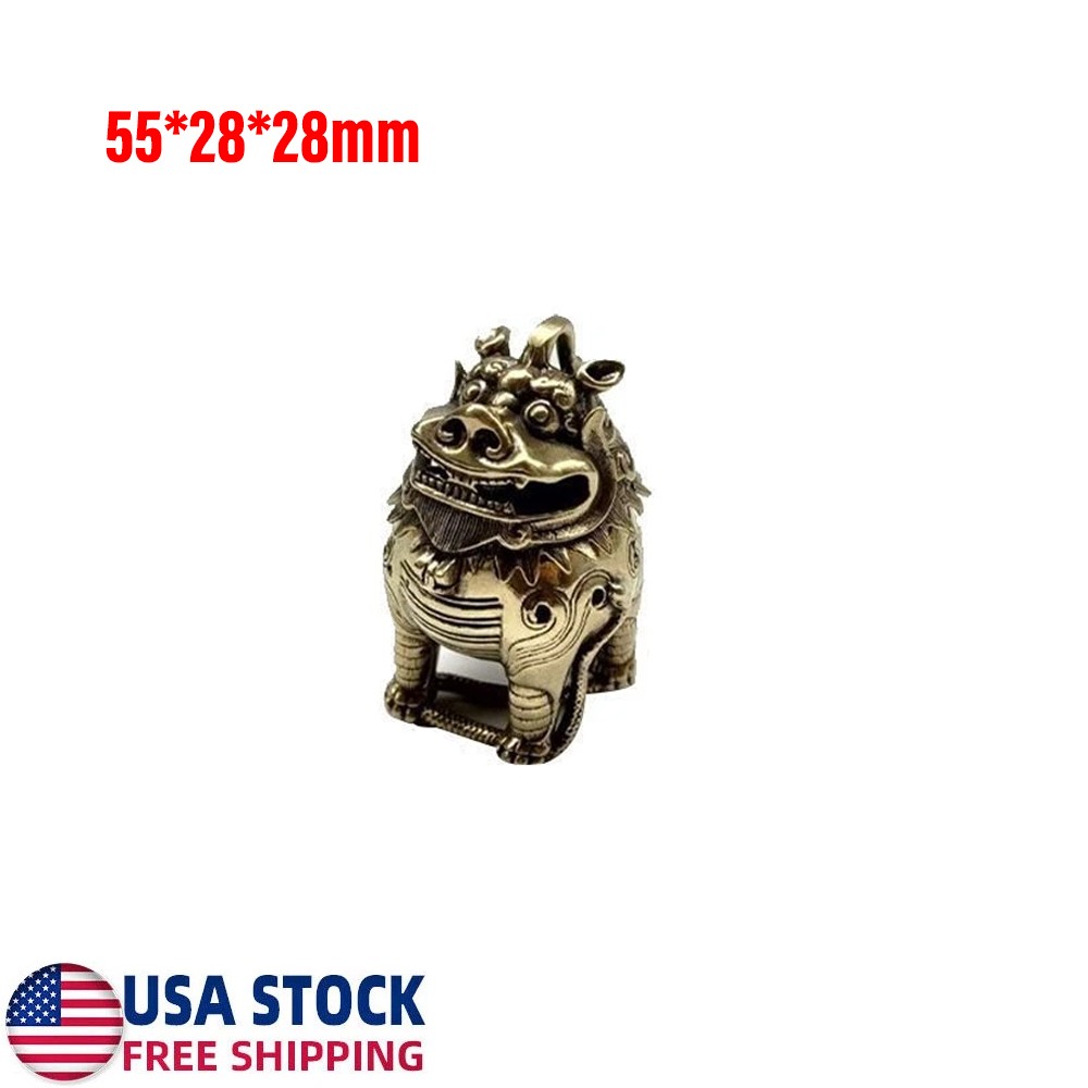 New Vintage Brass Pixiu Incense Burner Chinese Mythical Beast Statue Home Decor