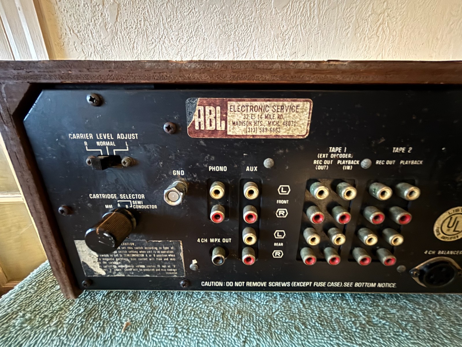 Vintage Technics SA-8000X Stereo 2/4 Channel Receiver-Powers On-Parts/Repair