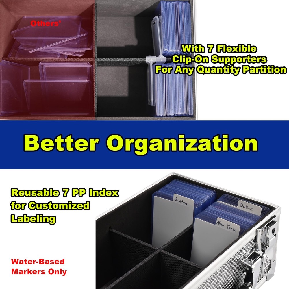 Lockable Portable Card Storage Box with Key Lock with Handle and Shoulder Str...