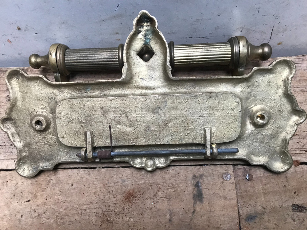 Antique Victorian Style Solid Brass Door Knocker & Mail Slot Embossed Letters