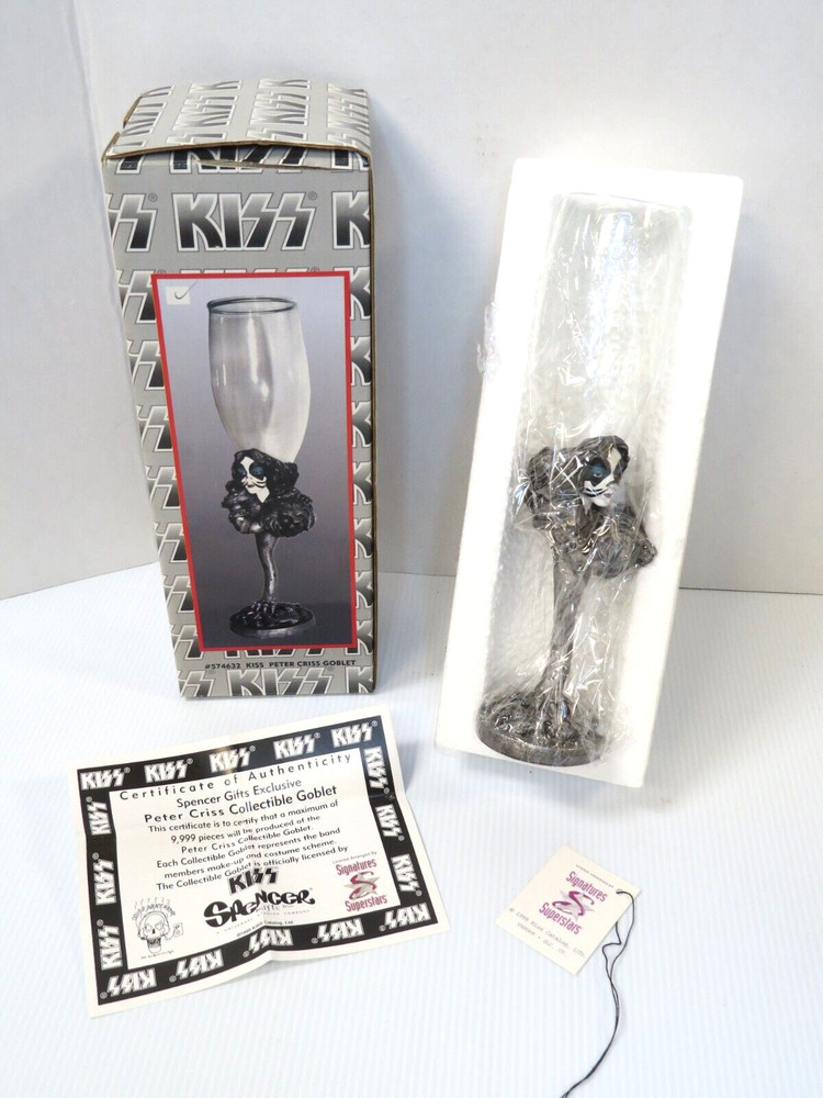 KISS PETER CRISS WINE GOBLET IN BOX