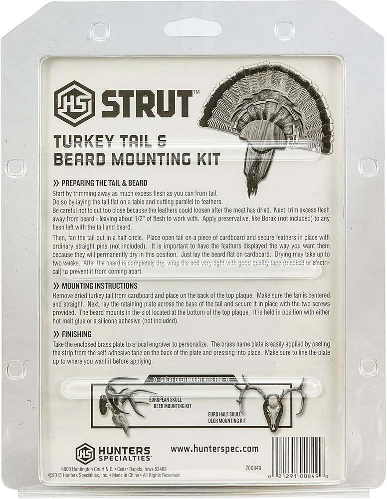 Hunters Specialties 00849 Turkey Tail & Beard Mounting Kit