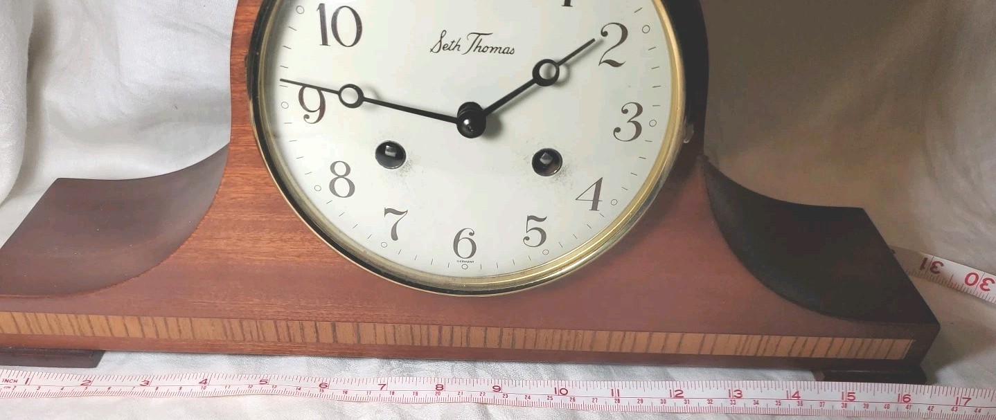 Seth Thomas Lynton 2W 8 Day Mantel Clock Triple Hammer Strike A‑208 Series
