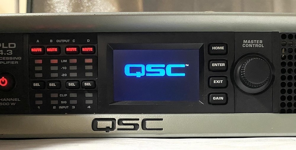 QSC PLD4.3 4-CH 2500W DSP PROCESSING POWER AMPLIFIER