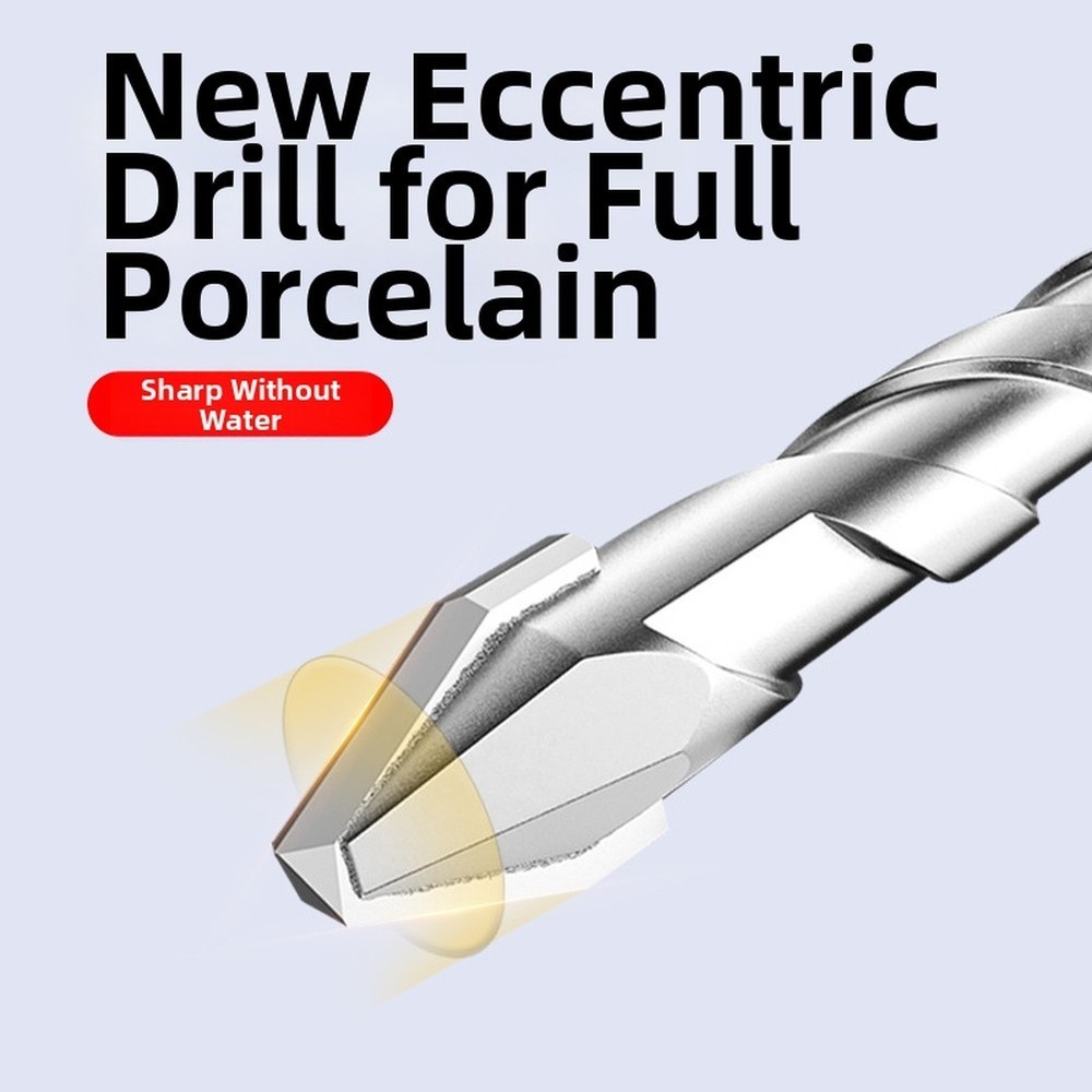 Eccentric Triangular Drill Bit for Tile Concrete Drilling with Hex Shank Fit