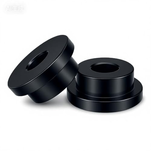 Solid Handlebar Riser Bushings Compatible with Harley Softail Dyna Black#28