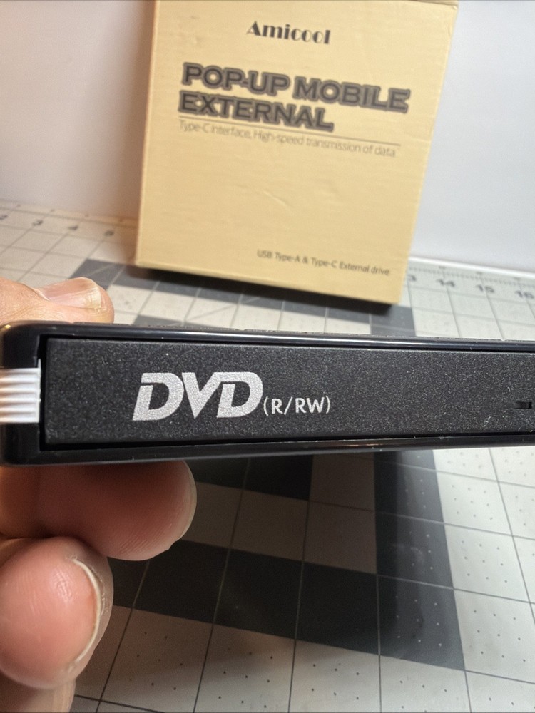 Amicool External Optical Drive ODD & HDD Device DVD USB Untested
