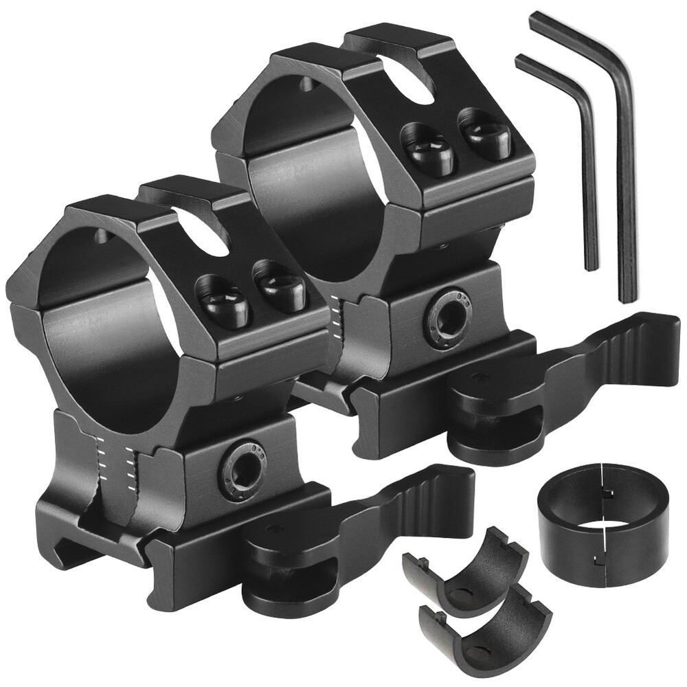 2pcs QD Adjustable Height scope mount precision Picatinny Scope Ring 1''/30mm