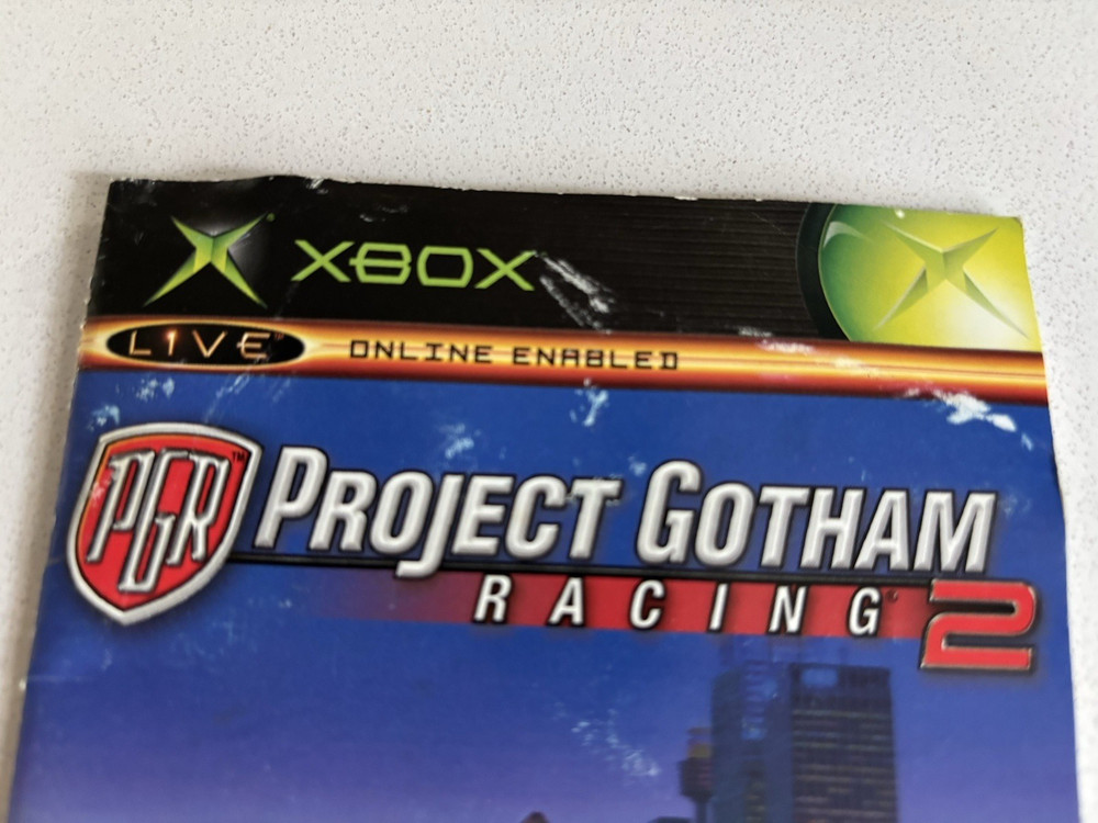 Project Gotham Racing 2 Xbox Instruction Manual Only