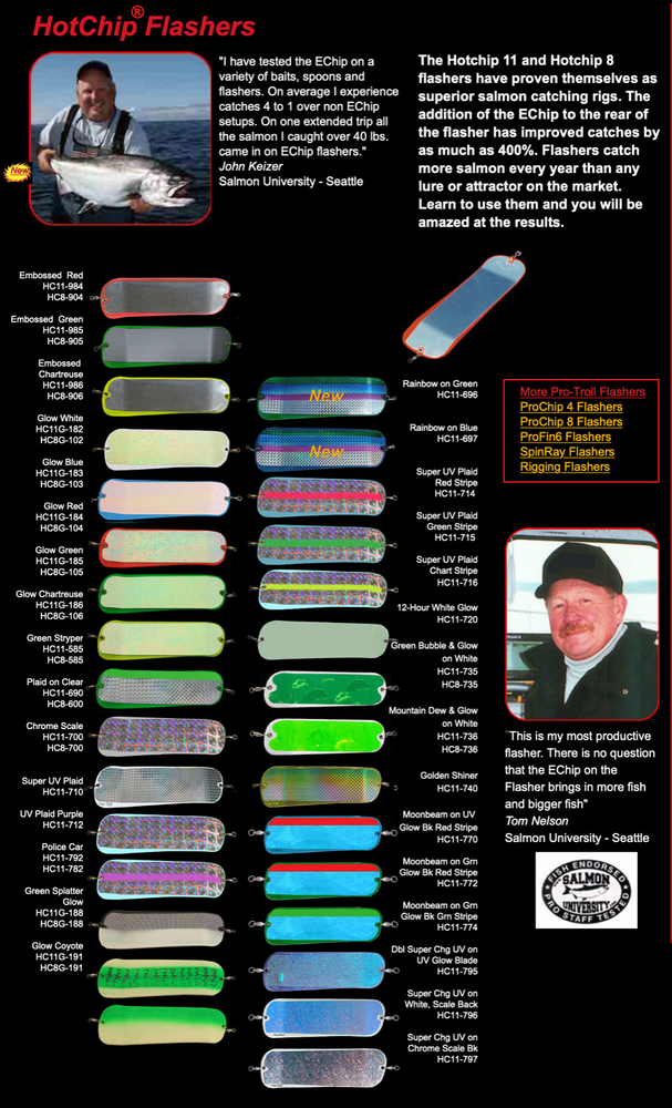 PRO-TROLL HotChip 11" #697 Rainbow Blue Flasher - New