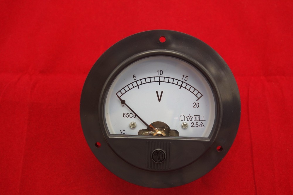 DC 0-20V Analog Voltmeter Voltage panel meter Dia. 90mm DH62 direct Connect