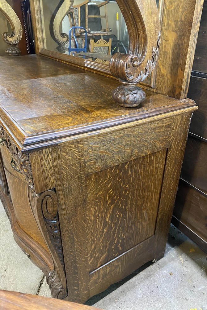 R.J. HORNER WINGED GRIFFIN OAK SIDEBOARD